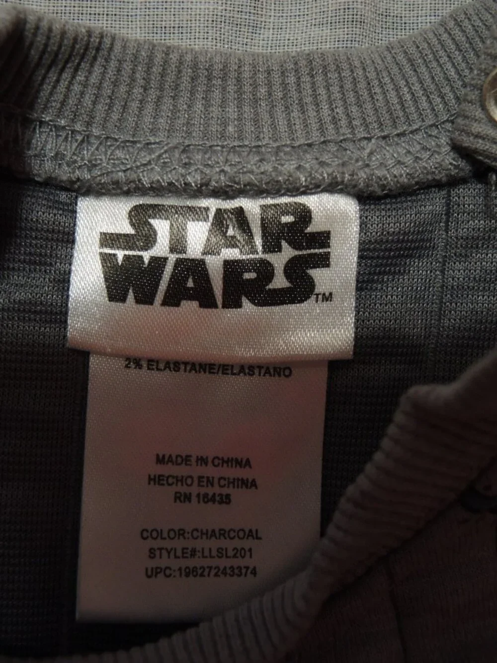 Star Wars Baby Sweat Outfit Gray w/ Graphic Print Size 6 - 9 Months